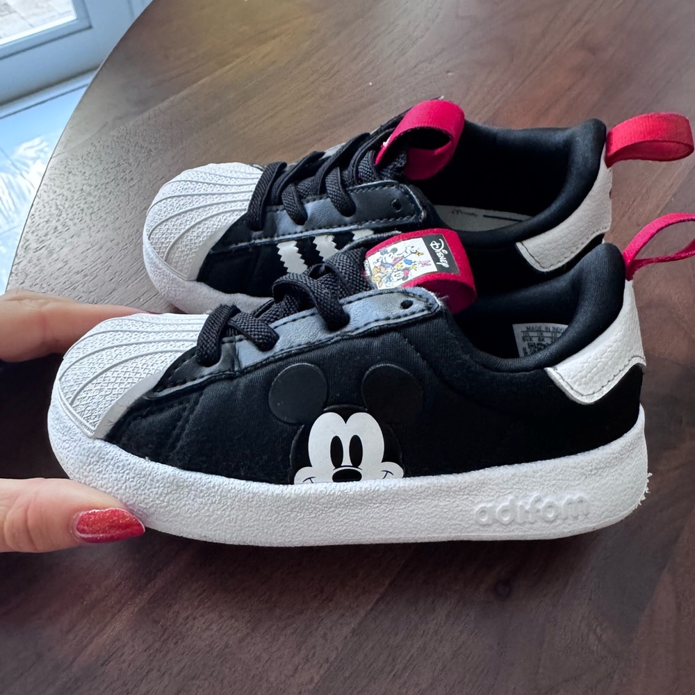 Adidas Kids' Black and White Mickey Mouse Sneakers